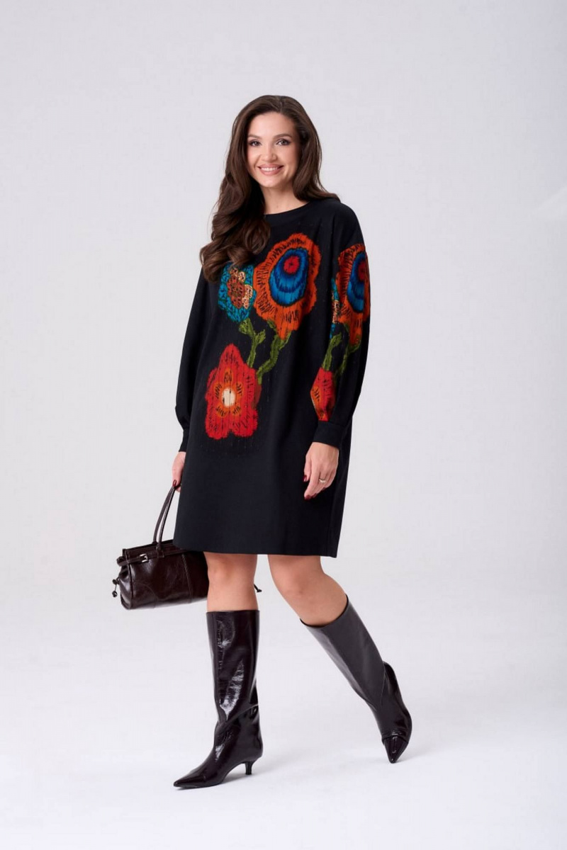 Платья Gizart 5356 оранжевый_зеленый_синий