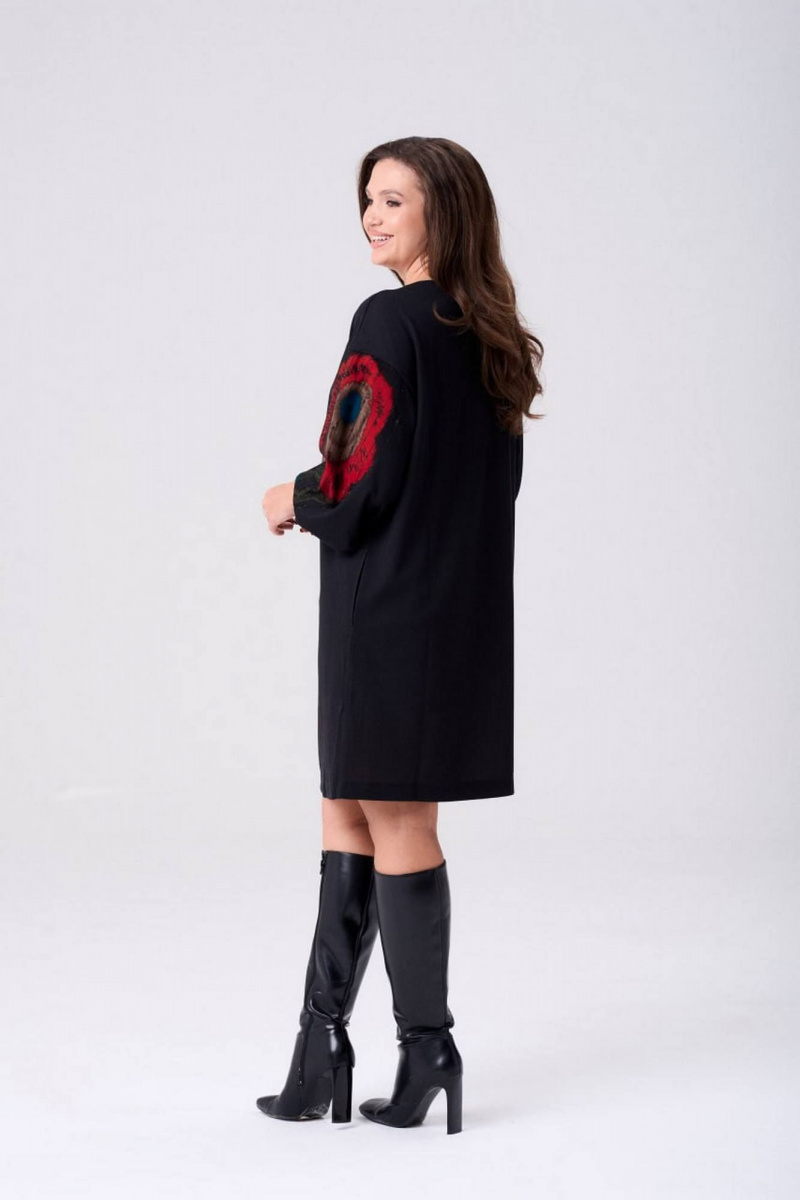 Платья Gizart 5356 син_бордо_беж