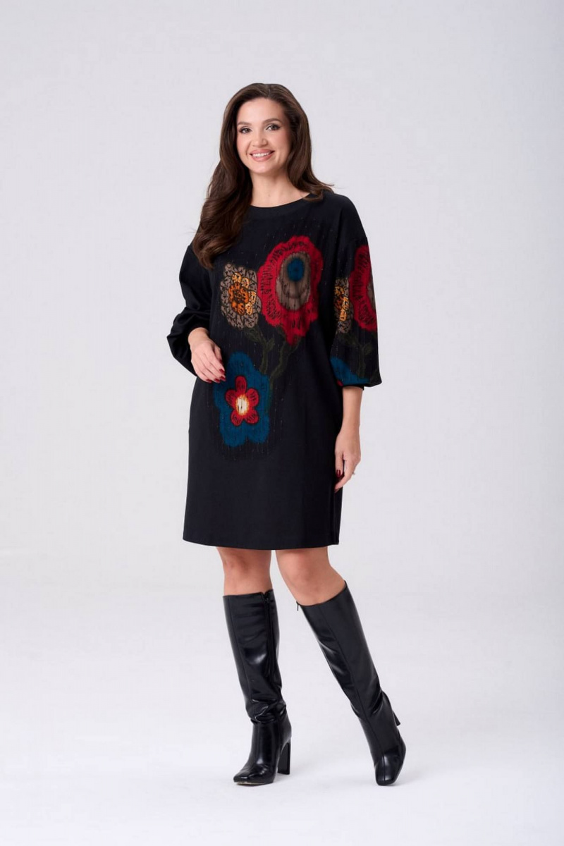 Платья Gizart 5356 син_бордо_беж