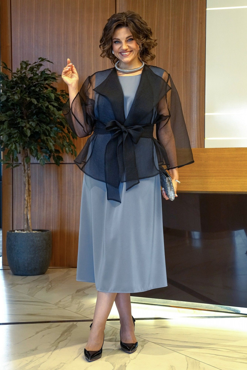 Плательный комплект Alani Collection 2433 черный-серый