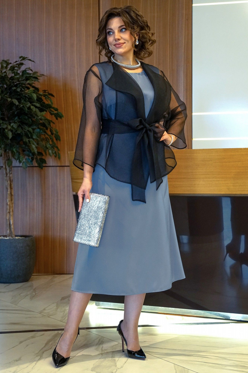 Плательный комплект Alani Collection 2433 черный-серый