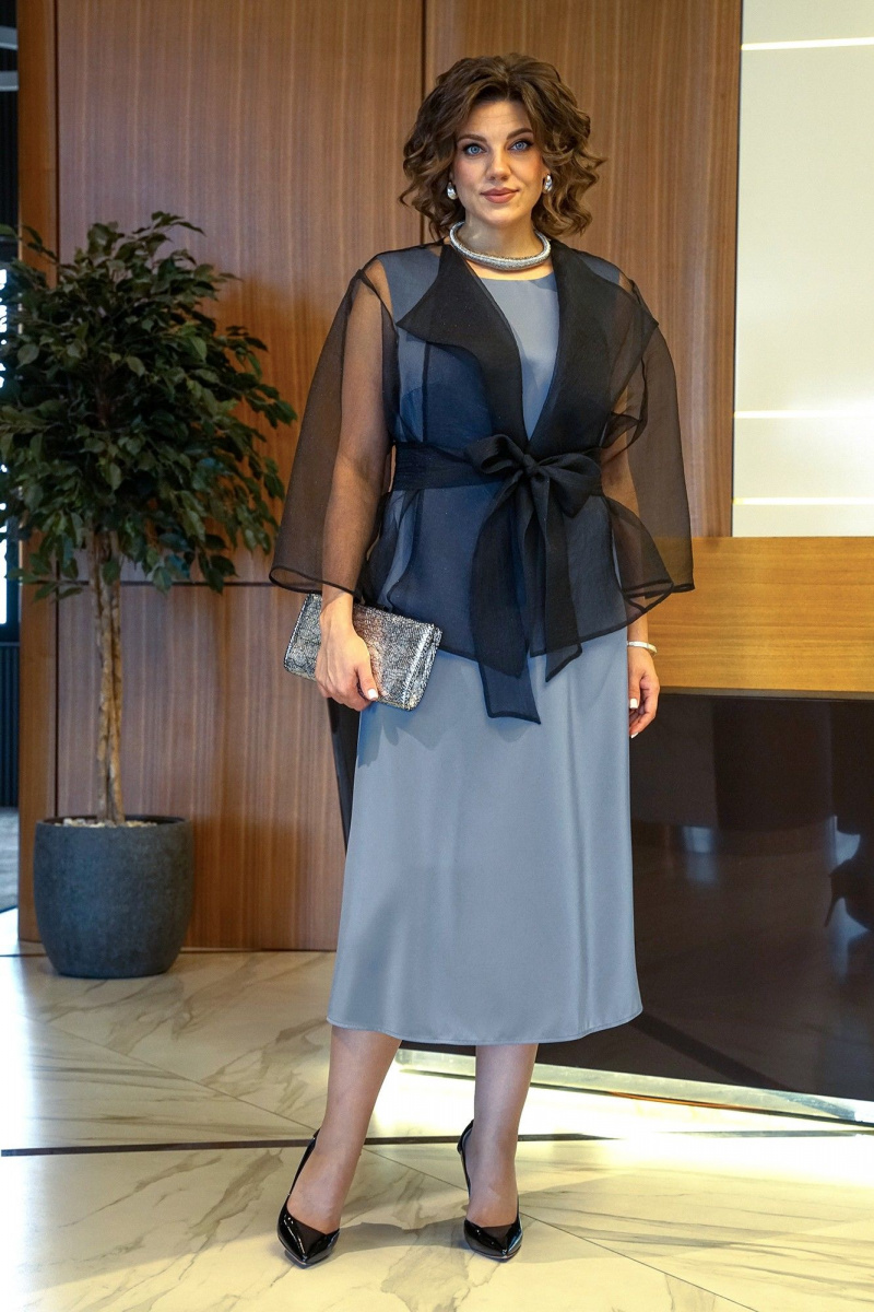 Плательный комплект Alani Collection 2433 черный-серый