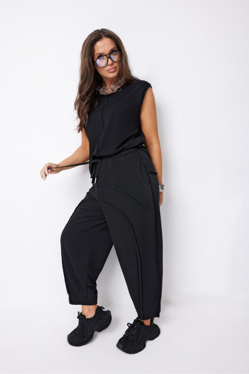 Брючный комплект ElPaiz 1287 черный+молоко