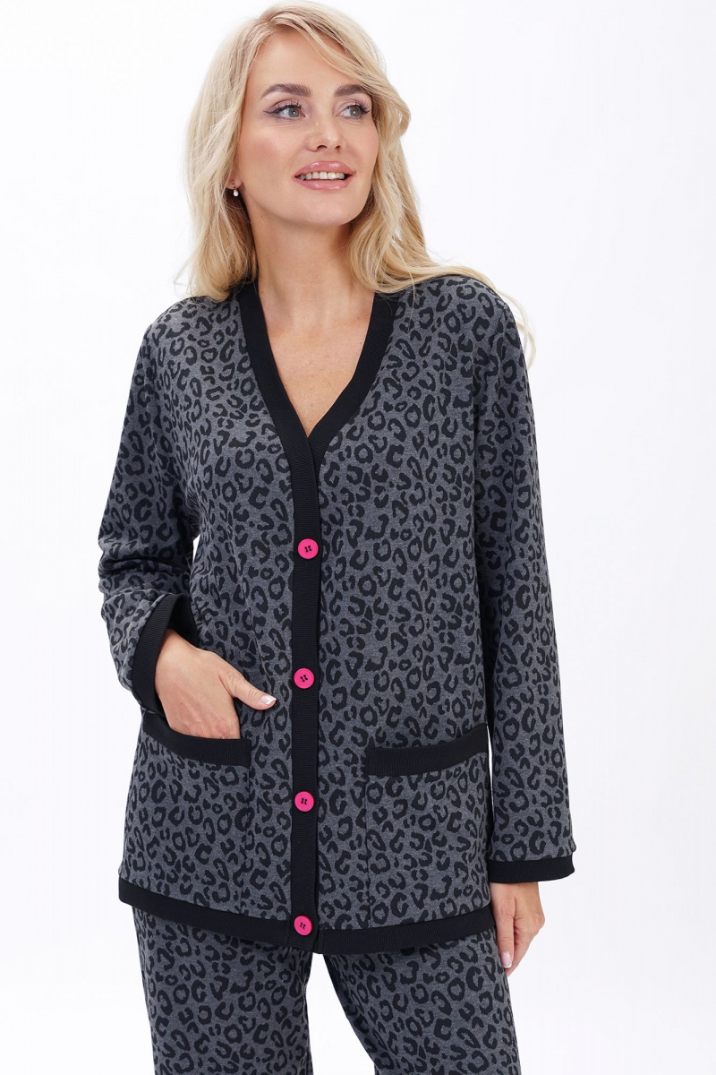 Брючный комплект Alani Collection 2449 серый_леопард