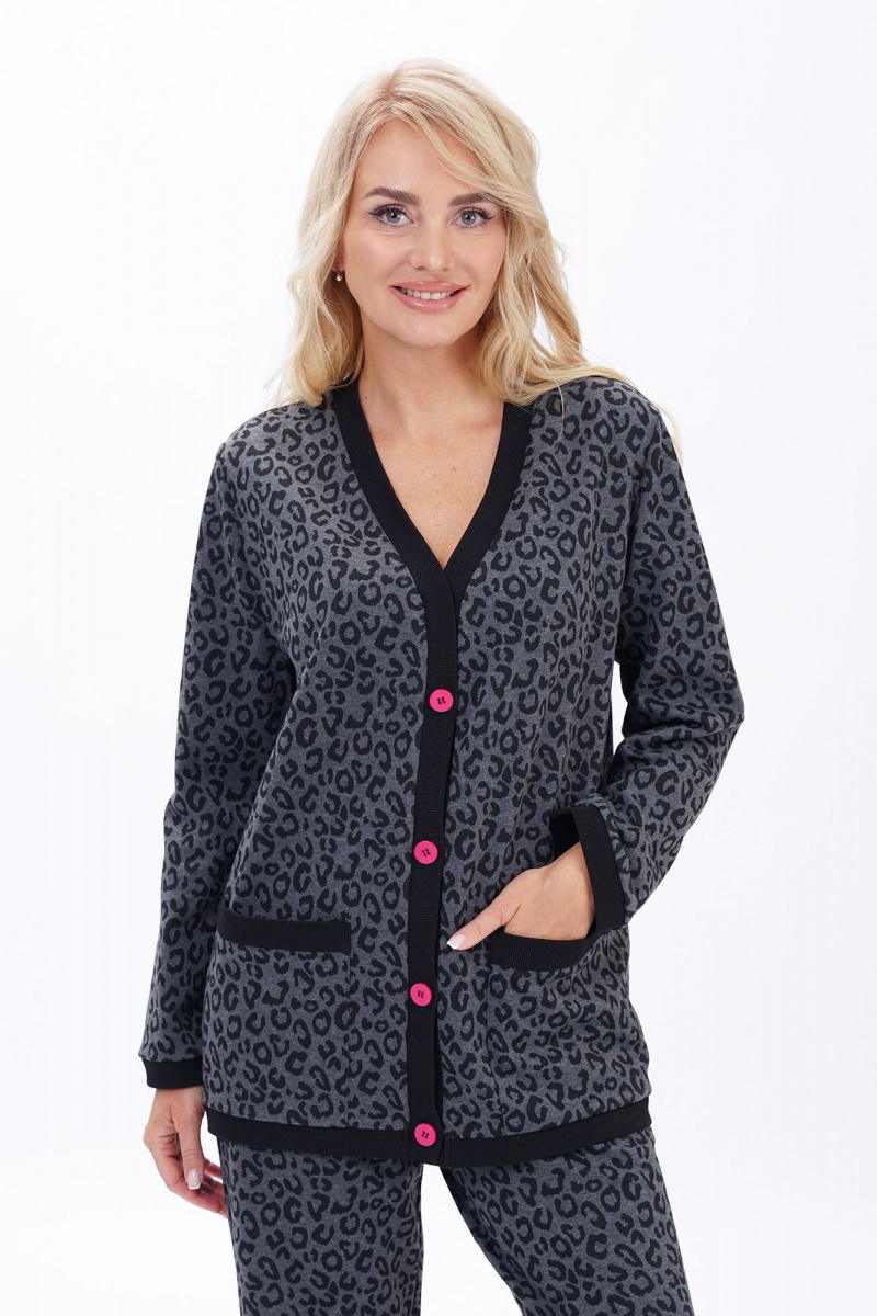 Брючный комплект Alani Collection 2449 серый_леопард