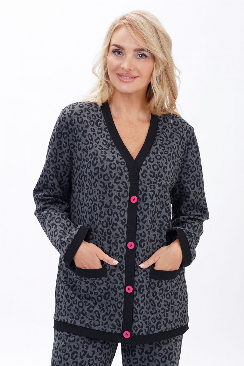 Брючный комплект Alani Collection 2449 серый_леопард