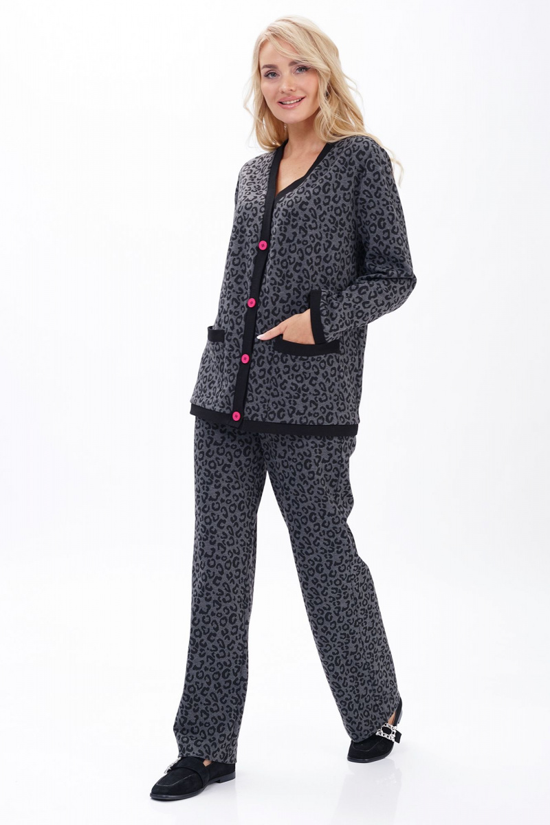 Брючный комплект Alani Collection 2449 серый_леопард