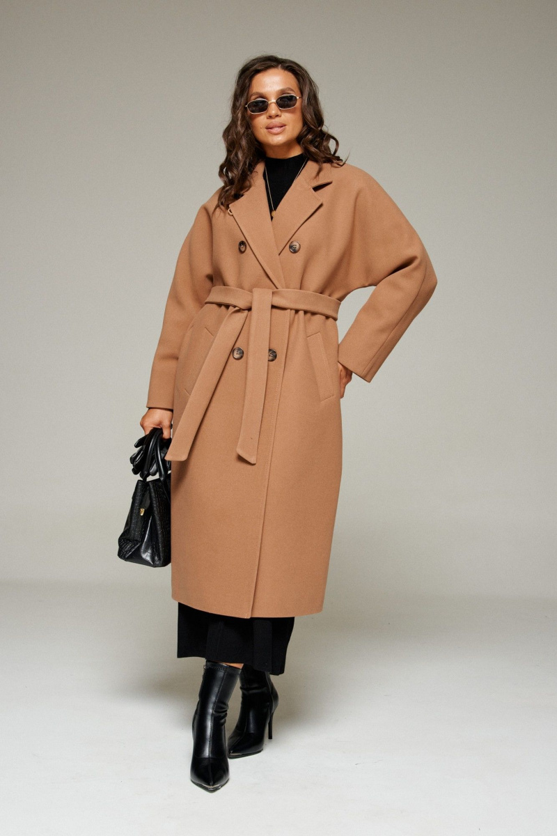 Женское пальто Beautiful&Free 7015 бежевый