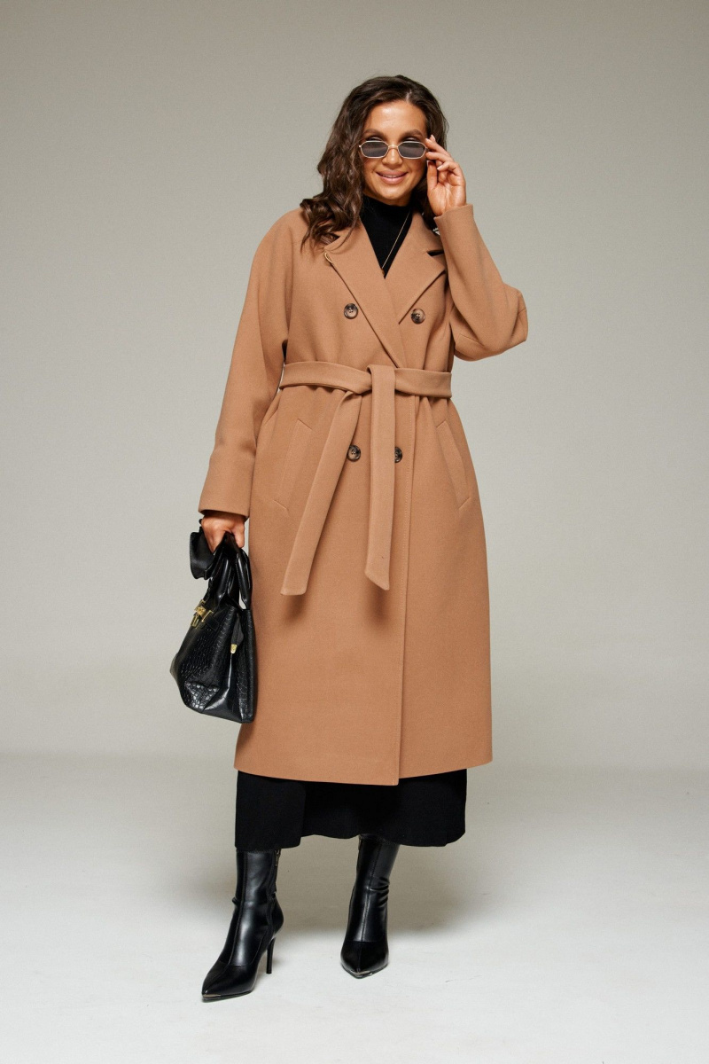 Женское пальто Beautiful&Free 7015 бежевый