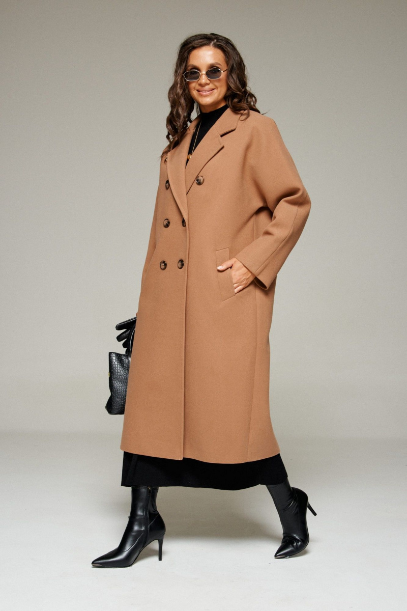 Женское пальто Beautiful&Free 7015 бежевый