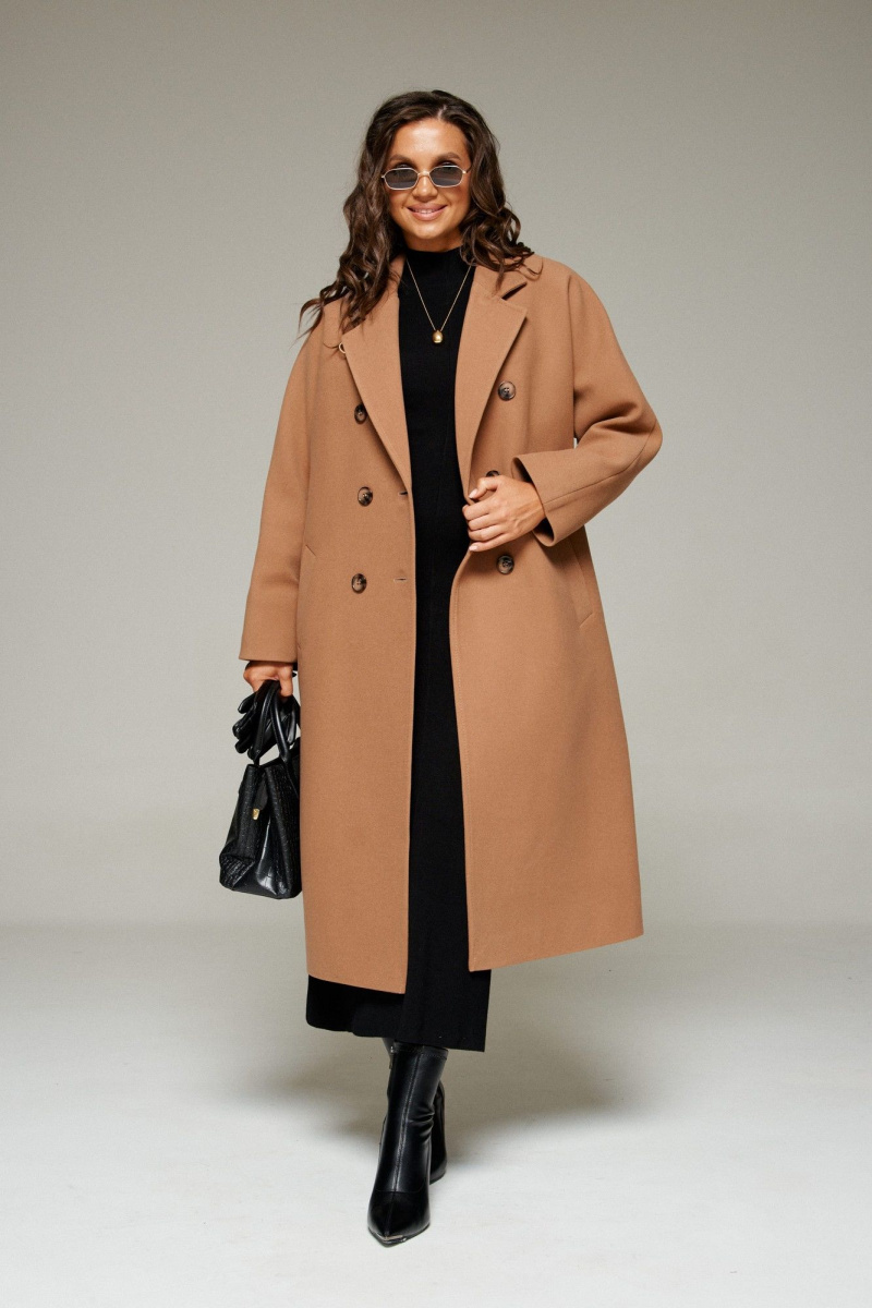 Женское пальто Beautiful&Free 7015 бежевый