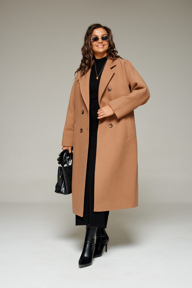 Женское пальто Beautiful&Free 7015 бежевый