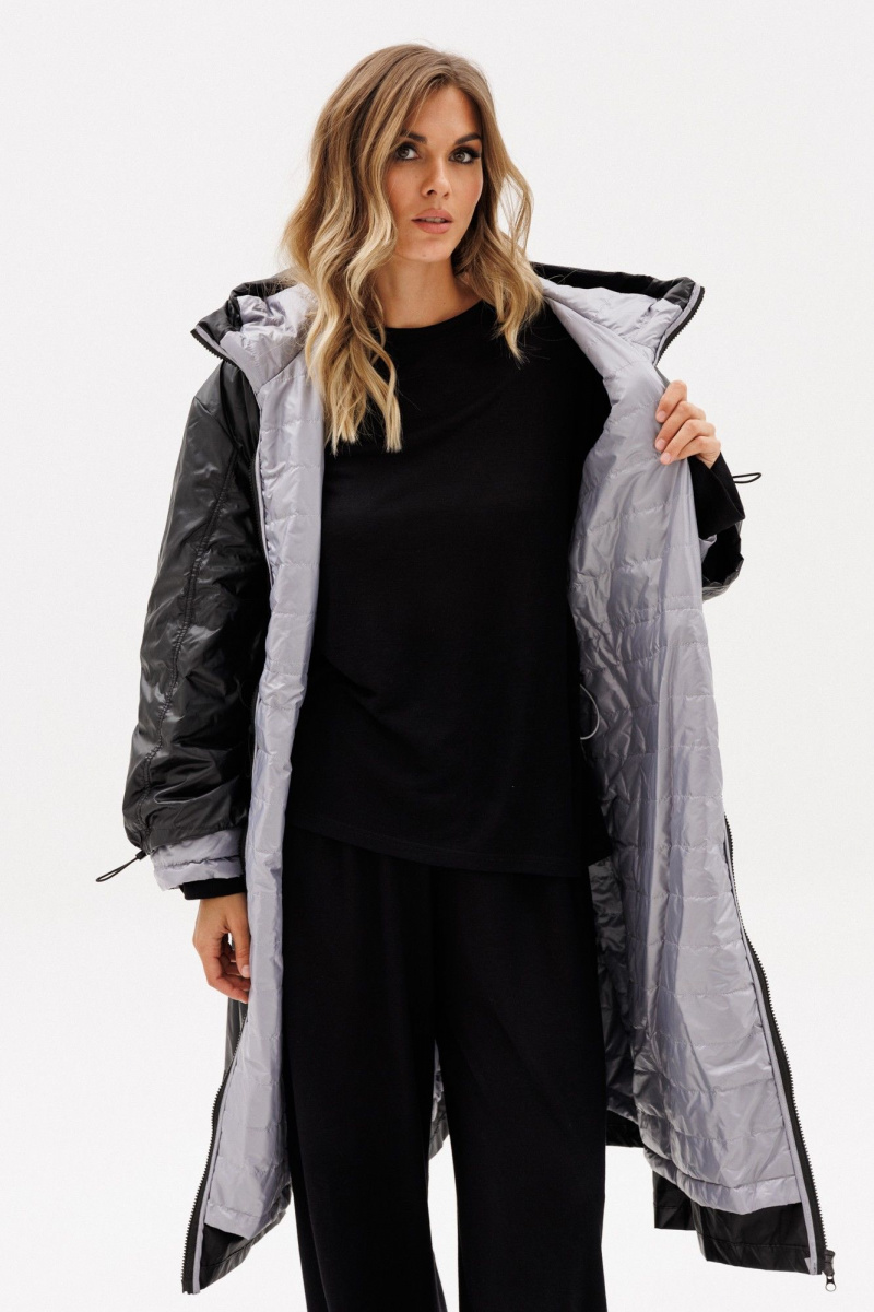 Женское пальто EOLA 2775 черный/серый