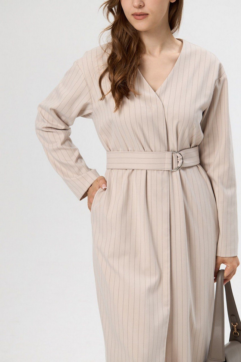 Платья ALIN 3007 шампань_в_полоску