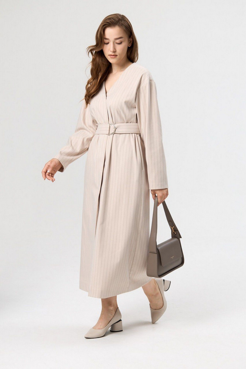 Платья ALIN 3007 шампань_в_полоску