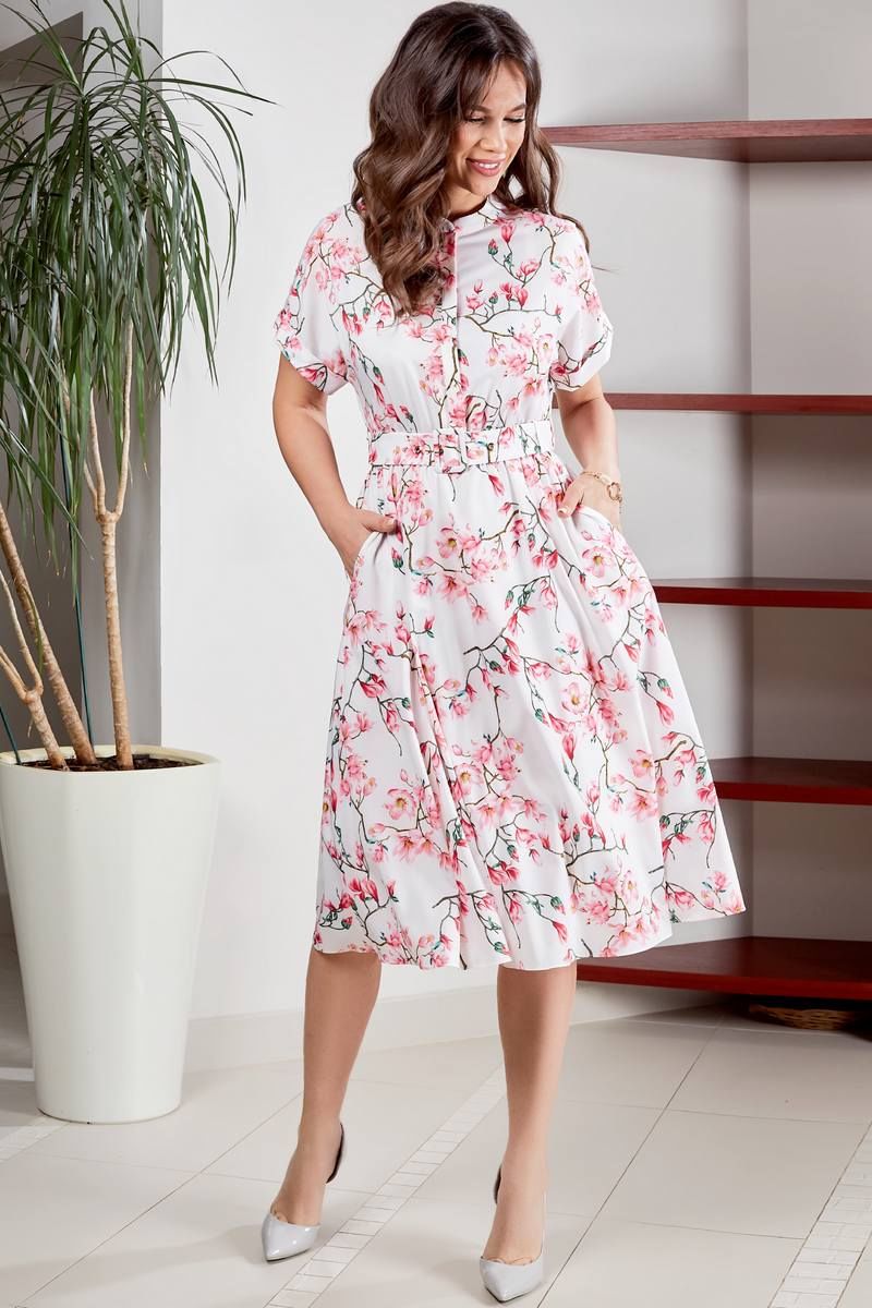 Платье Teffi Style L-1550 яблоневые_цветы