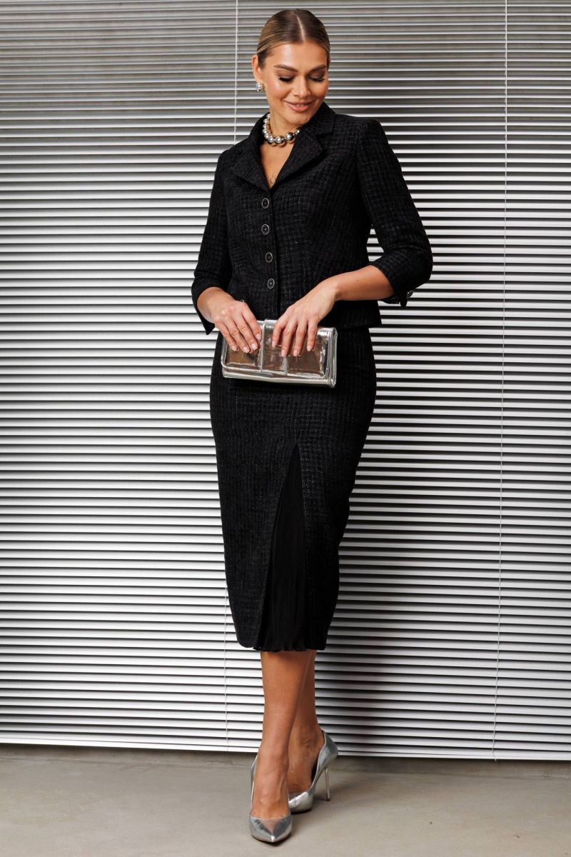 Юбочный костюм Мода Юрс 25-2937 черный