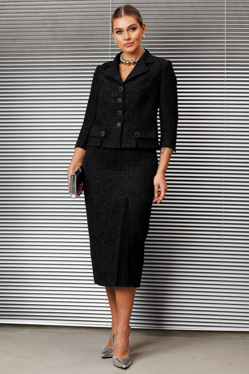 Юбочный костюм Мода Юрс 25-2937 черный