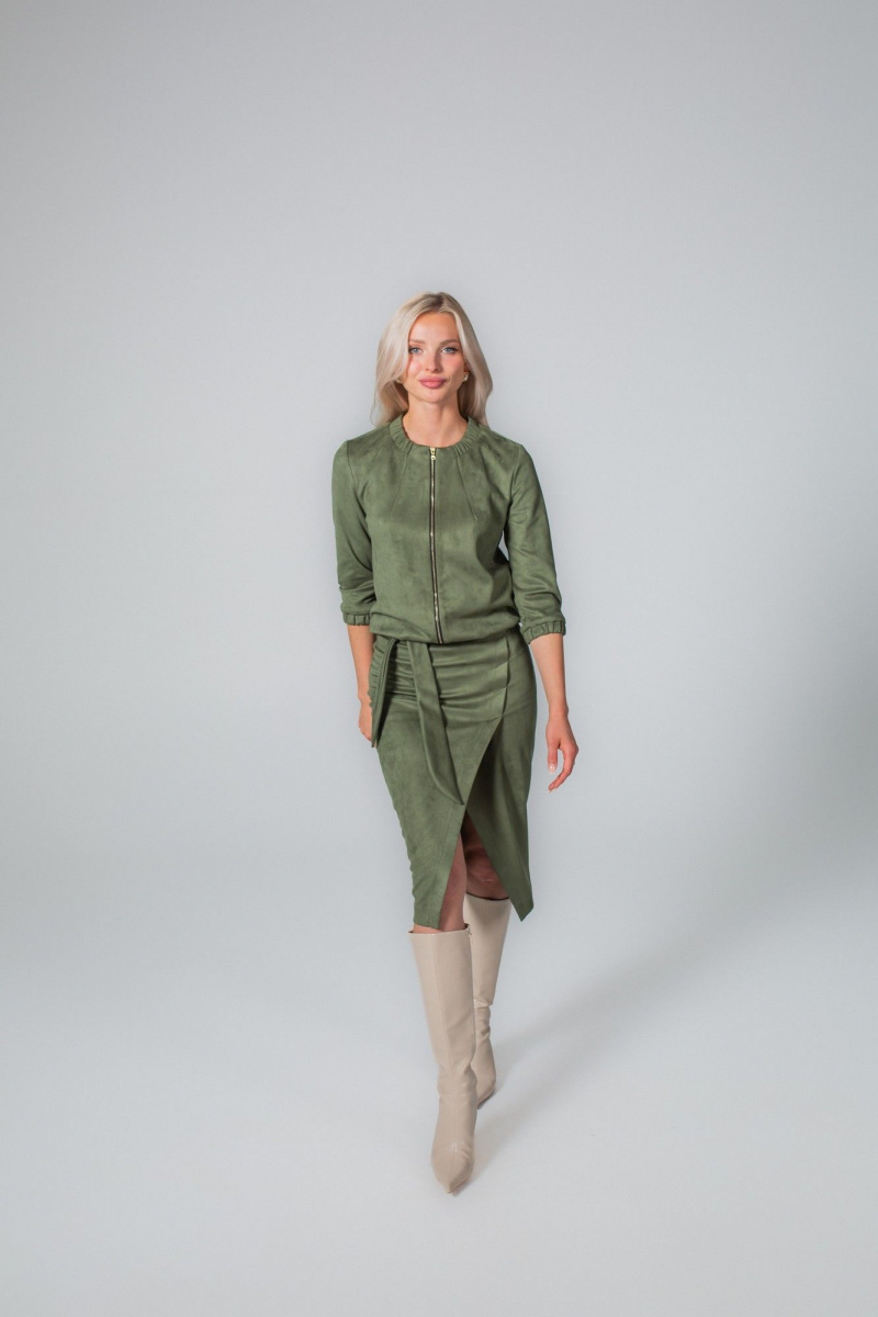 Юбочный костюм MONA STYLE FASHION&DESIGN 25025 оливковый