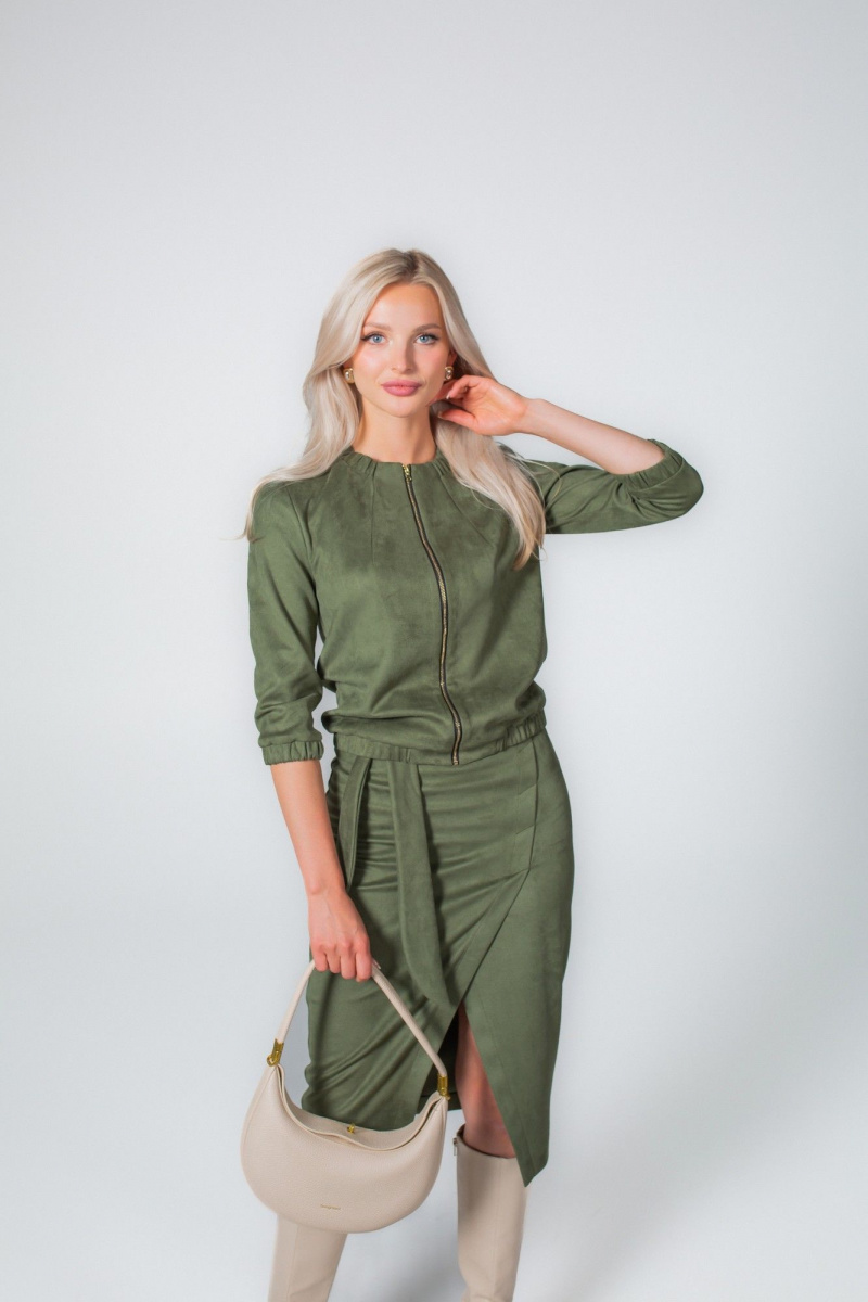 Юбочный костюм MONA STYLE FASHION&DESIGN 25025 оливковый