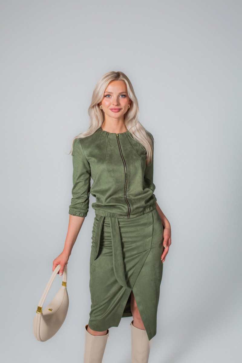 Юбочный костюм MONA STYLE FASHION&DESIGN 25025 оливковый