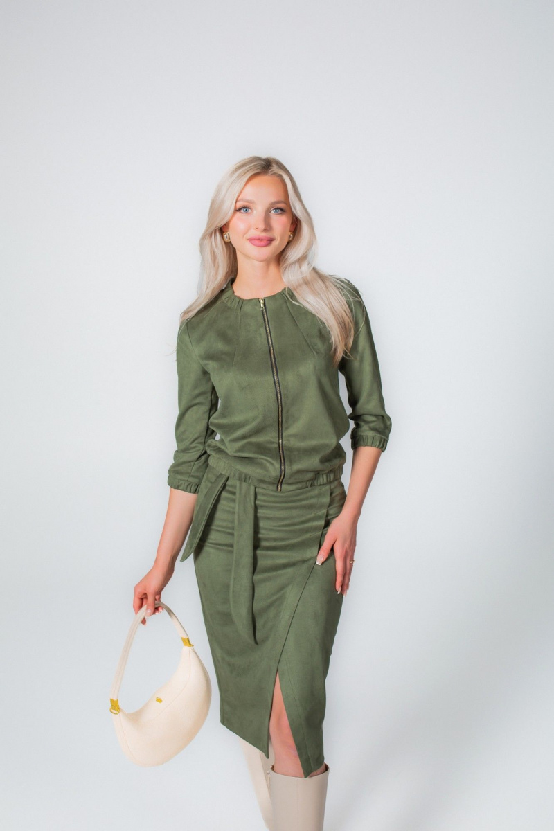 Юбочный костюм MONA STYLE FASHION&DESIGN 25025 оливковый