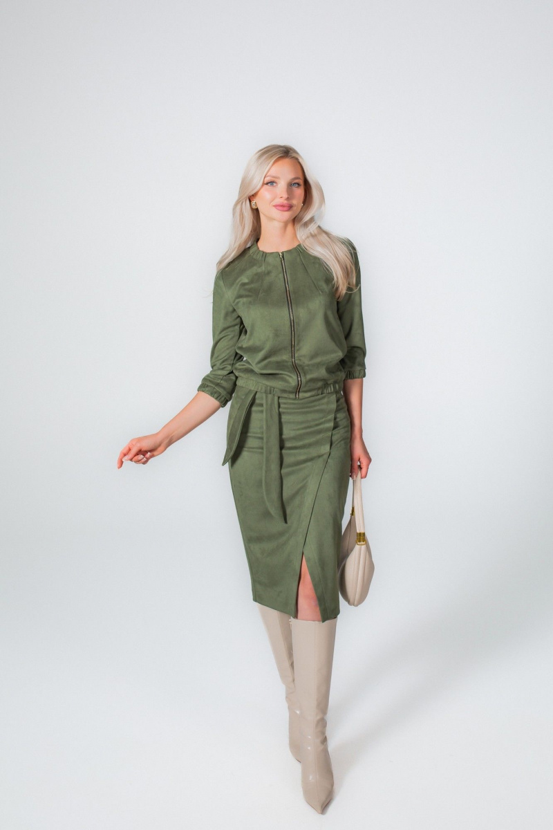 Юбочный костюм MONA STYLE FASHION&DESIGN 25025 оливковый