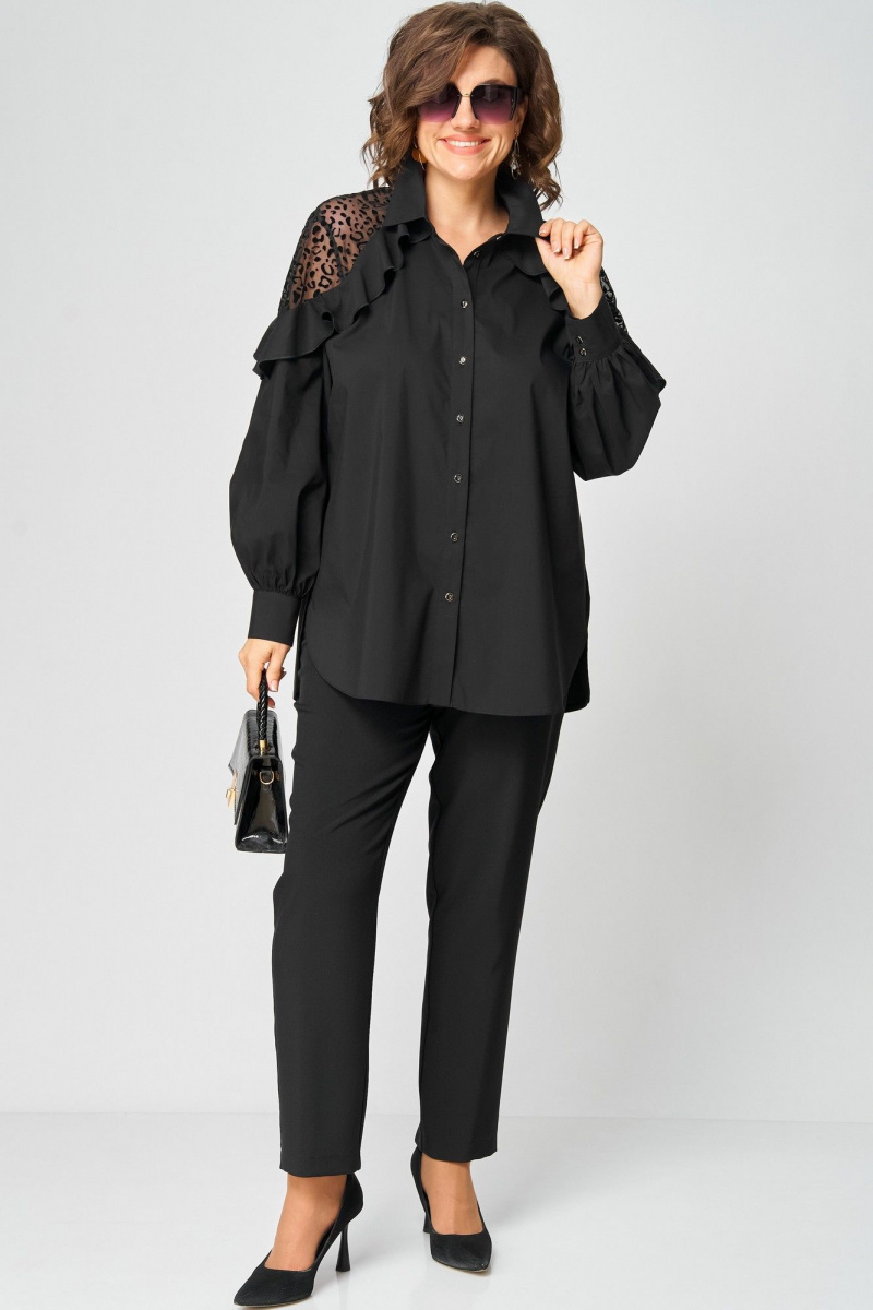 Блузы EVA GRANT 7174-1 черный