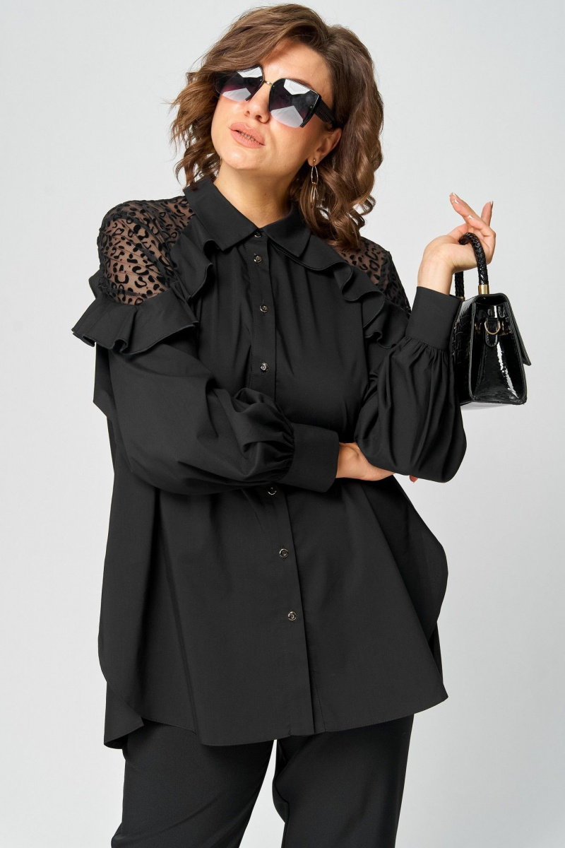 Блузы EVA GRANT 7174-1 черный