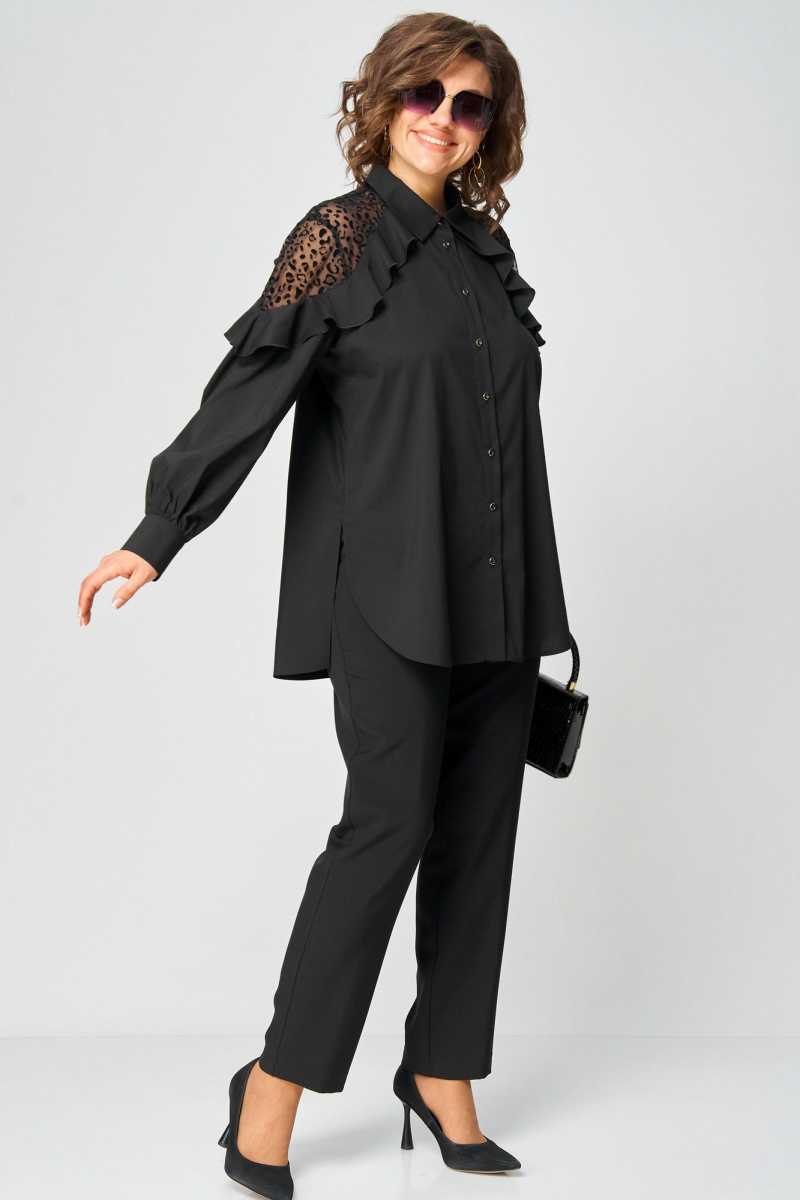 Блузы EVA GRANT 7174-1 черный