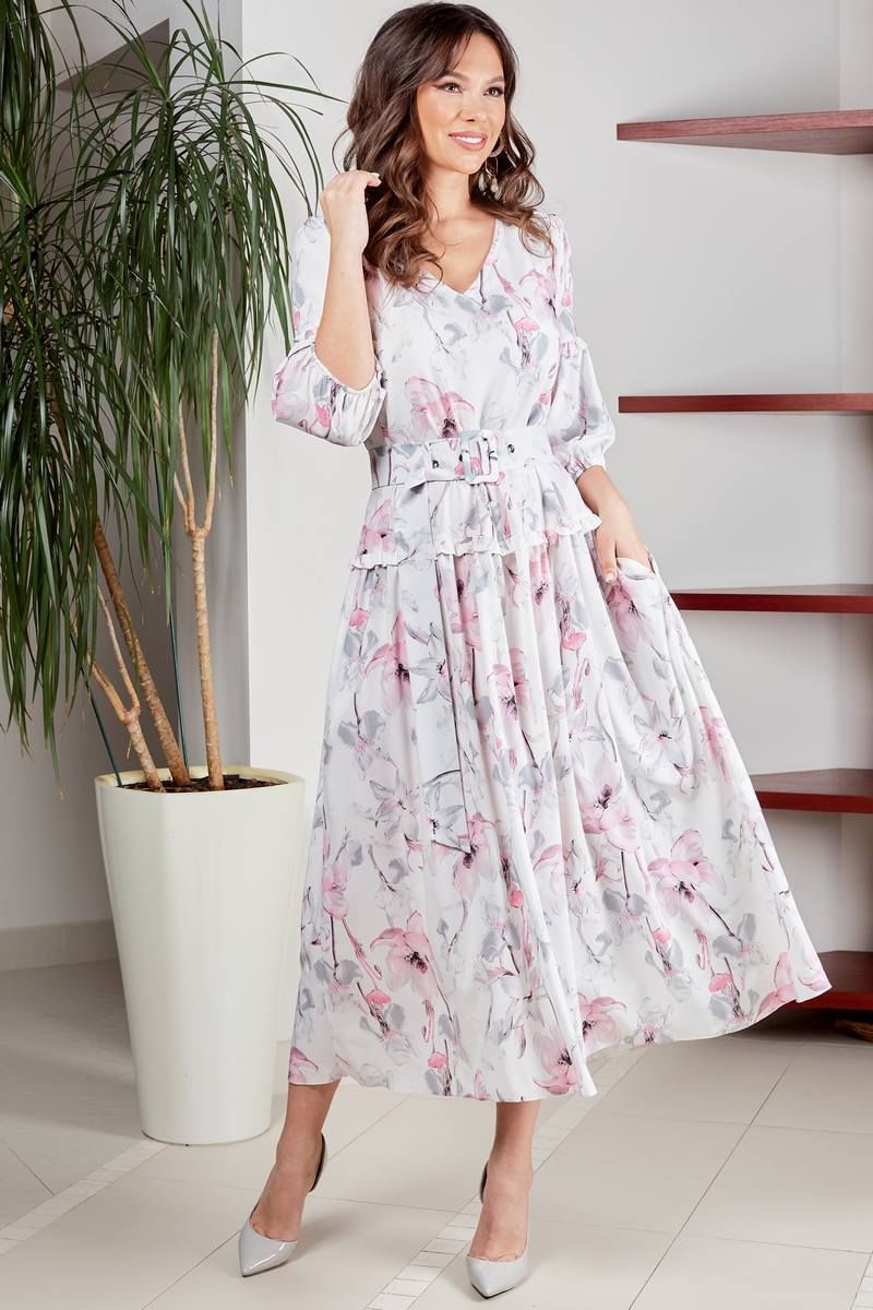 Платье Teffi Style L-1496/1 розовые_лилии