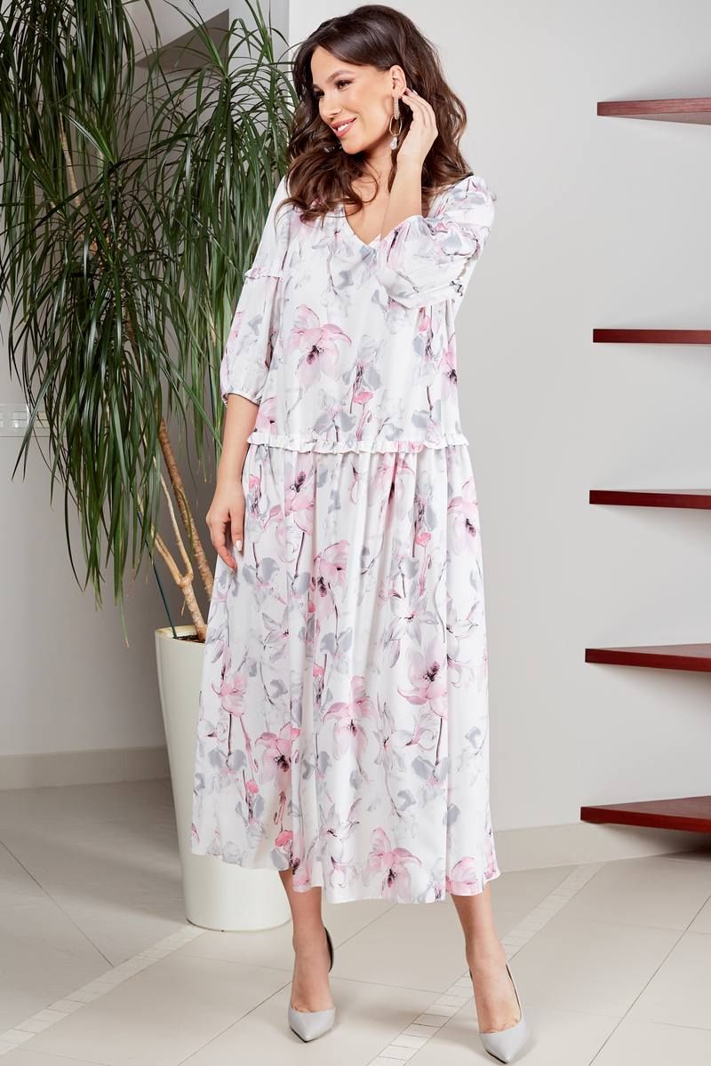 Платье Teffi Style L-1496/1 розовые_лилии