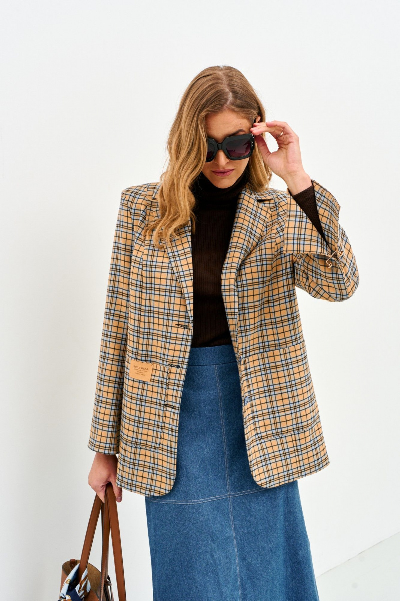 Жакеты Mars design 1069 клетка_горчичная