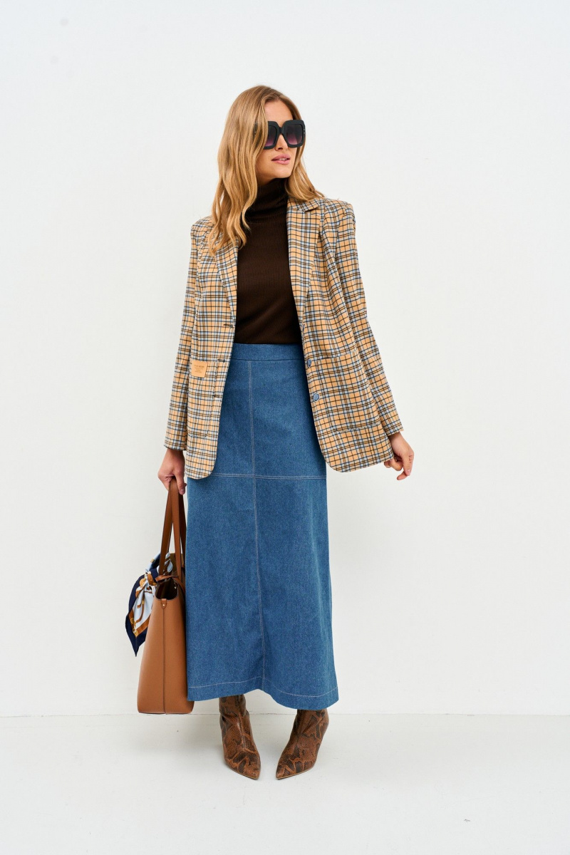 Жакеты Mars design 1069 клетка_горчичная