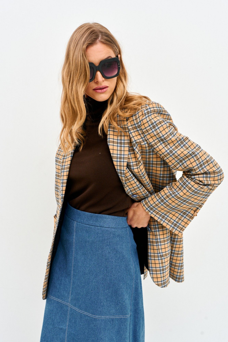 Жакеты Mars design 1069 клетка_горчичная