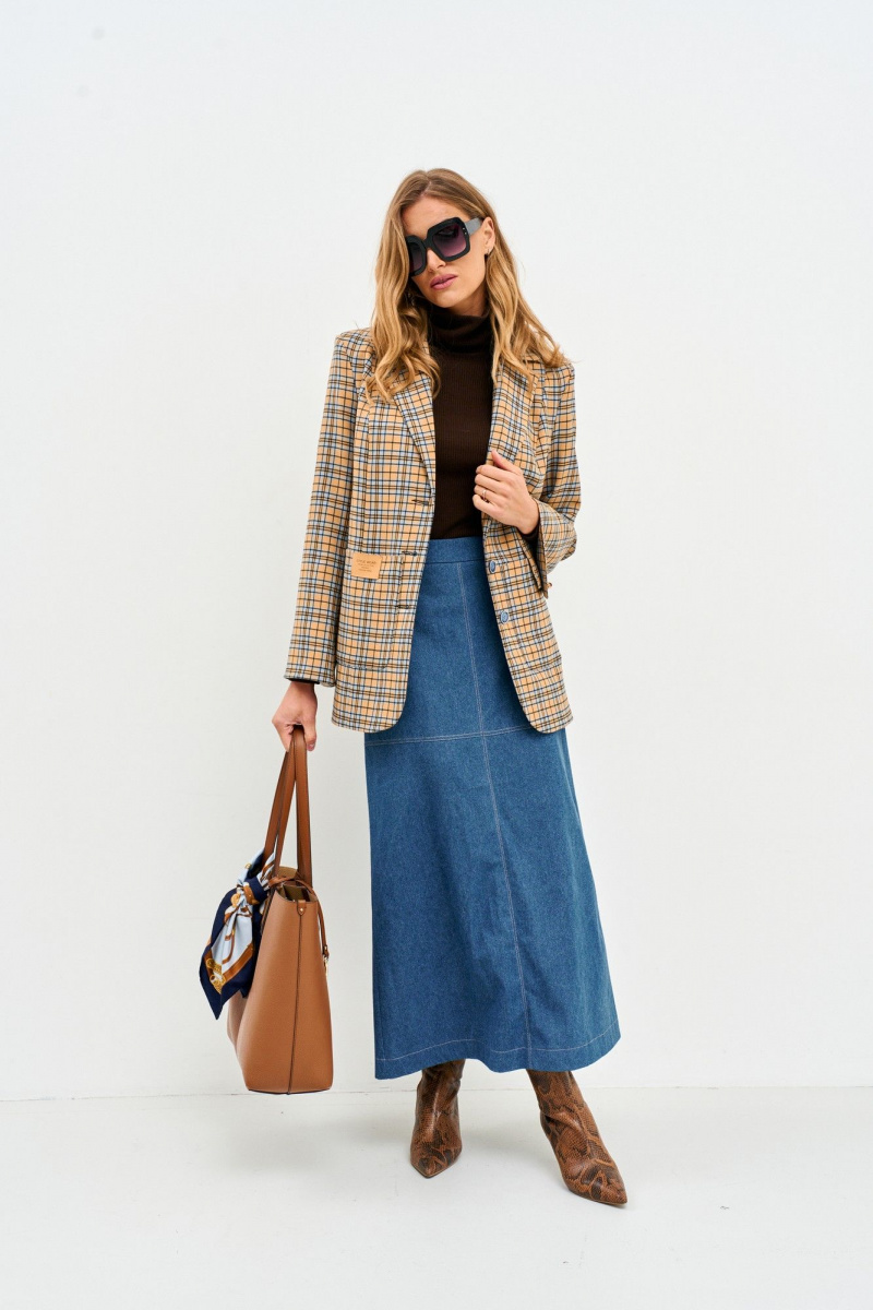 Жакеты Mars design 1069 клетка_горчичная