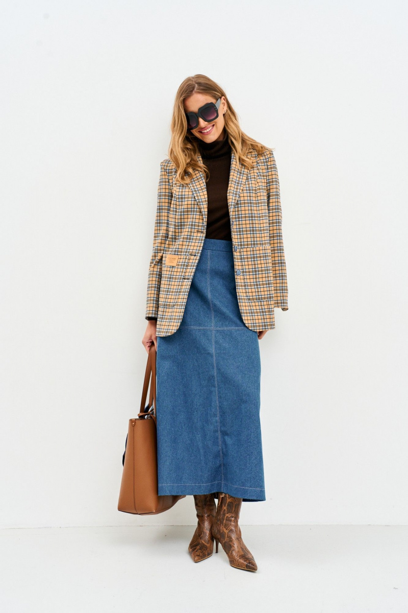 Жакеты Mars design 1069 клетка_горчичная