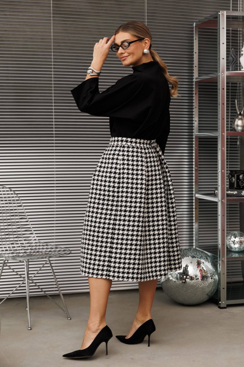 Юбочный комплект Anastasia 1285 черно-белый