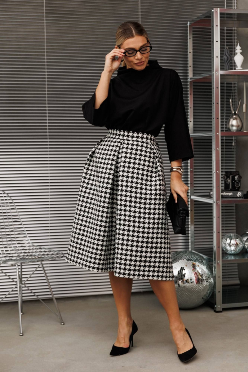 Юбочный комплект Anastasia 1285 черно-белый