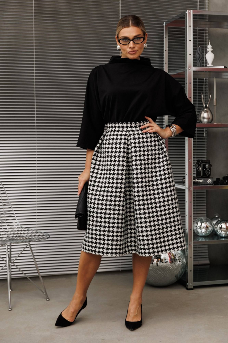 Юбочный комплект Anastasia 1285 черно-белый