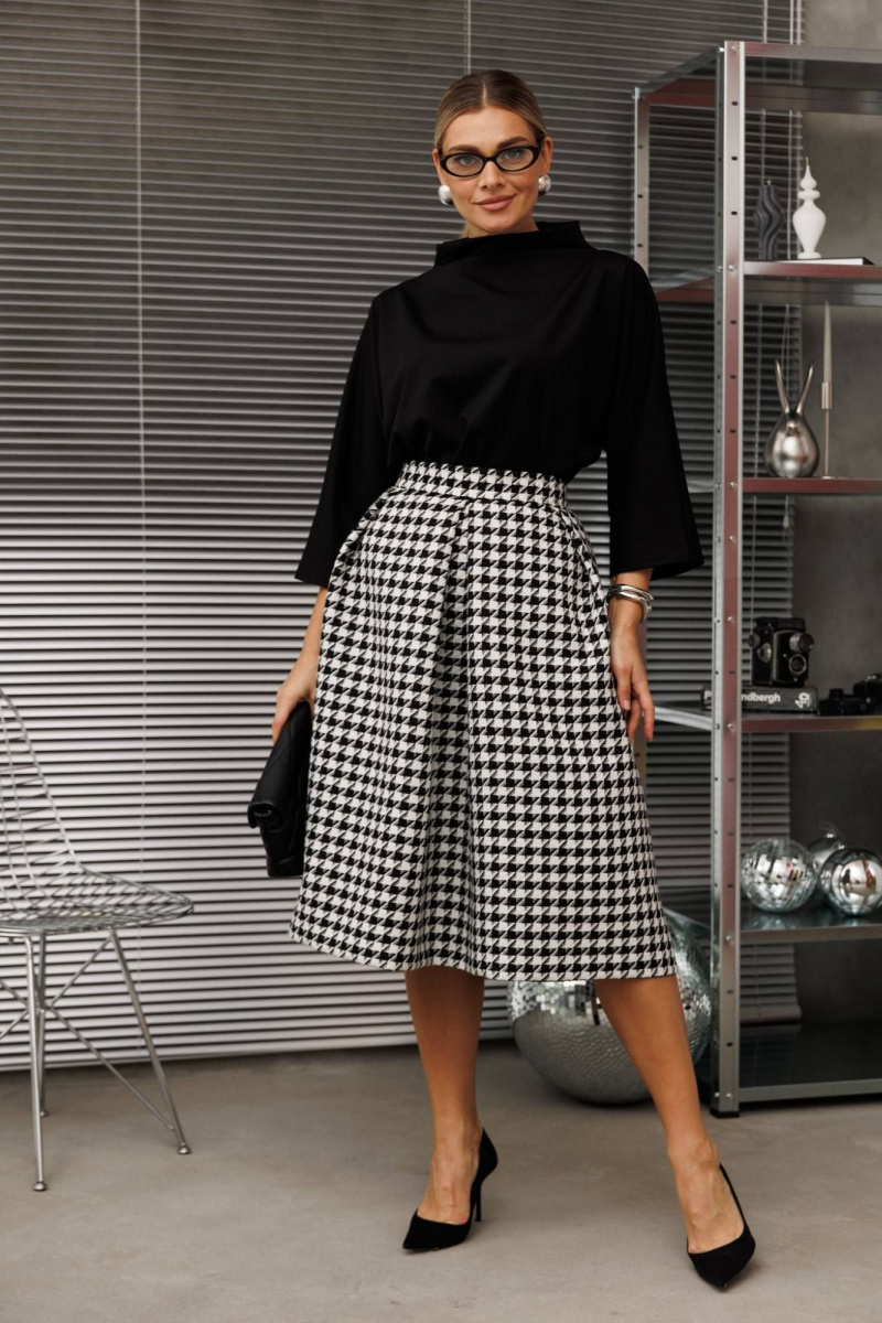 Юбочный комплект Anastasia 1285 черно-белый