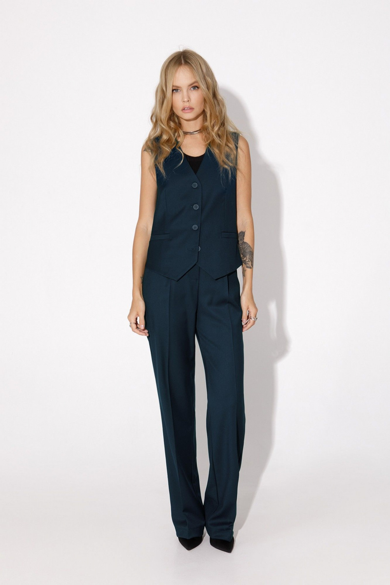 Брючный костюм PiRS 4956 темно-еловый