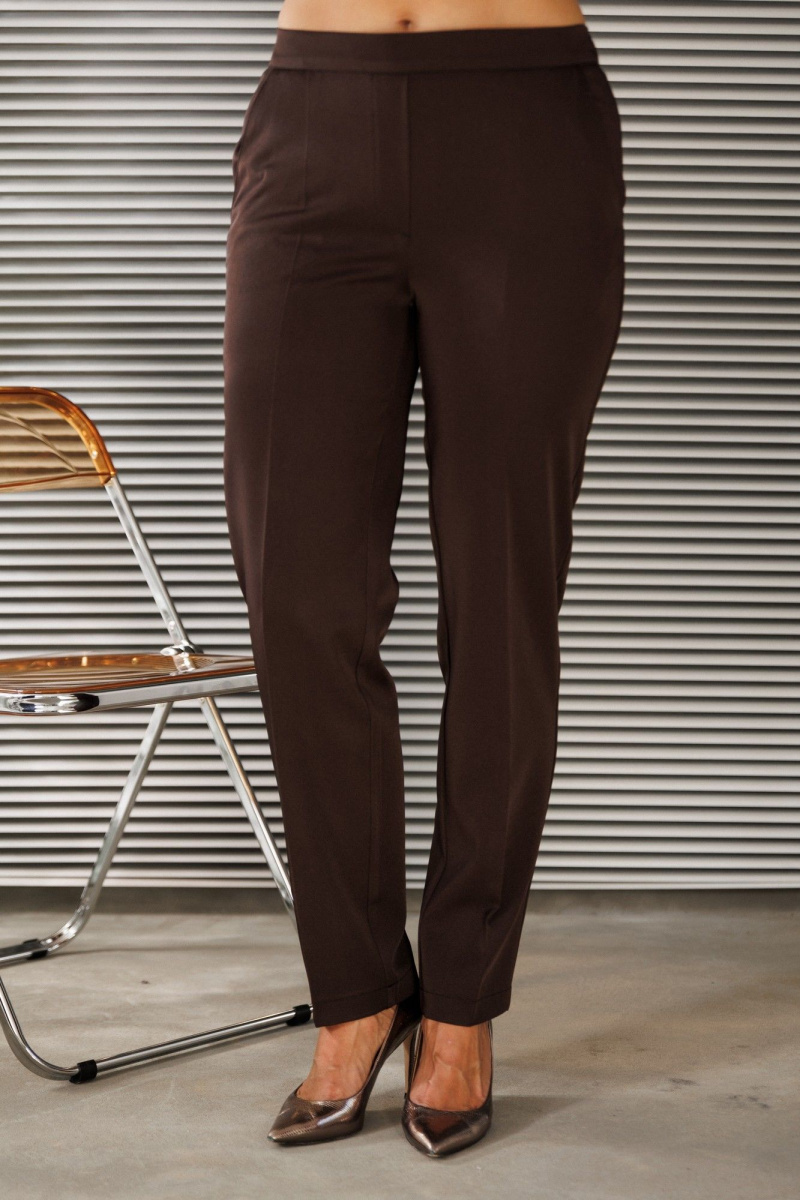 Брючный костюм Galean Style 827.1 бежевый-коричневый