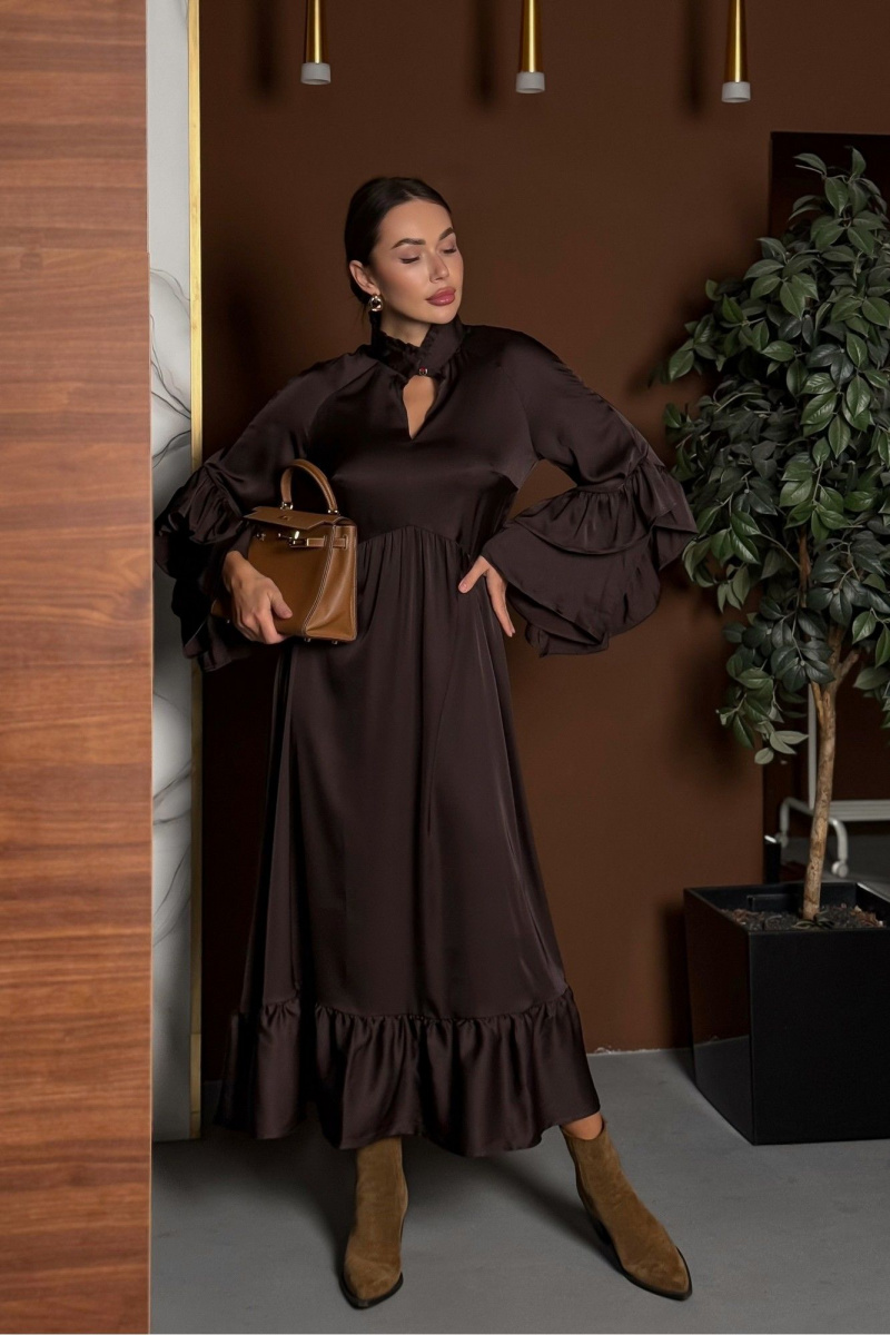 Платья Pavlova 202 горький_шоколад