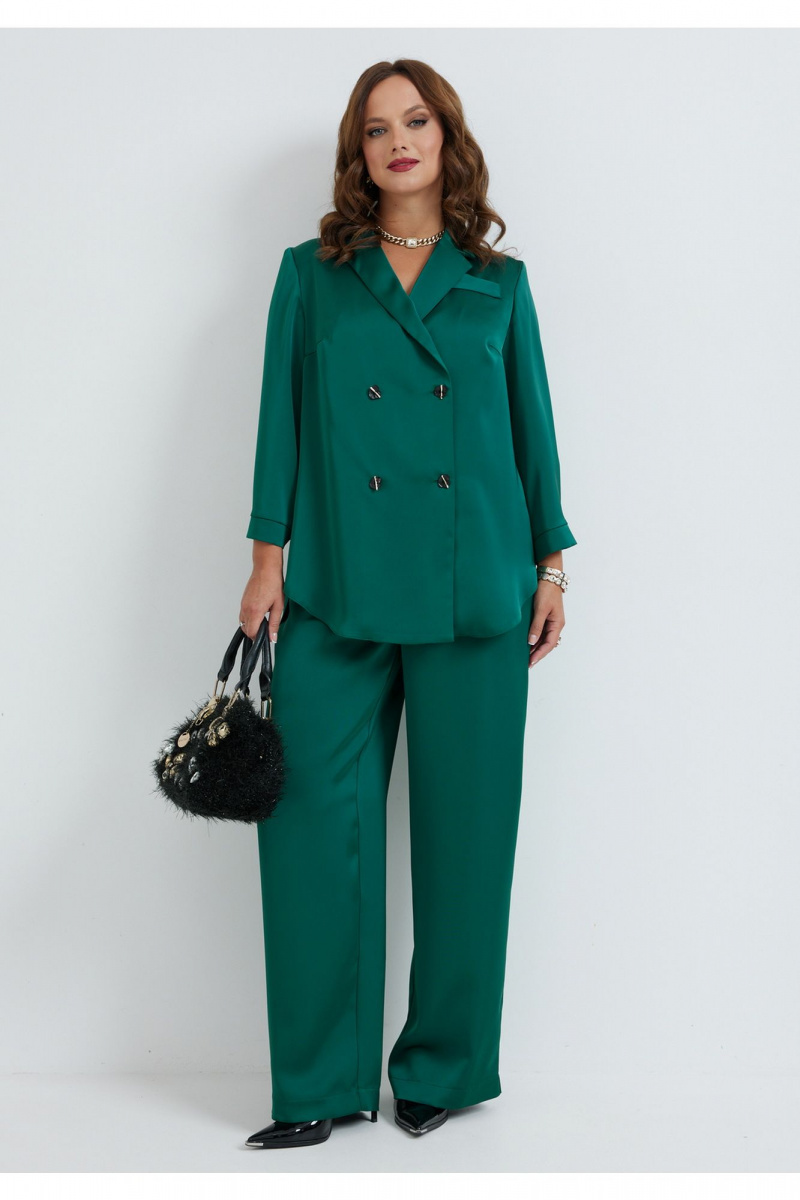 Брючный комплект Твой имидж 2272-1 изумрудный