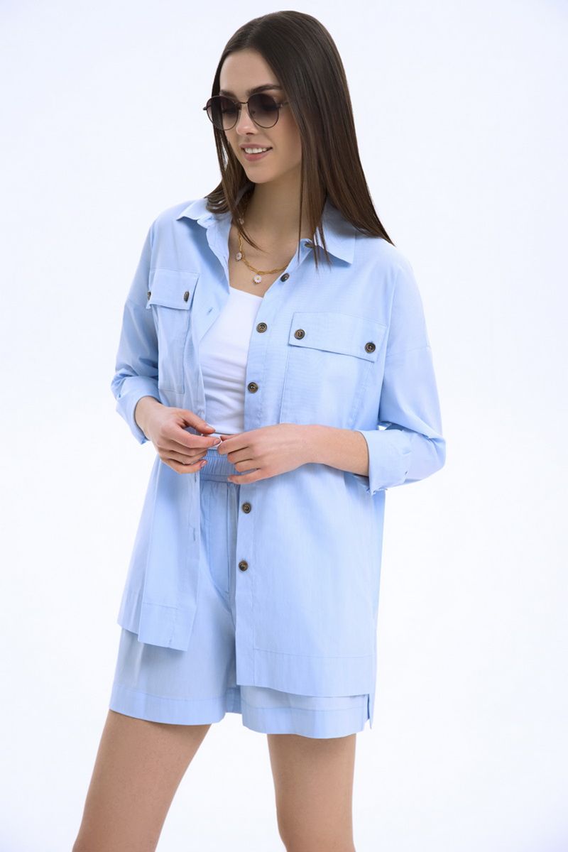 Женский комплект с шортами LaVeLa L40025 голубой
