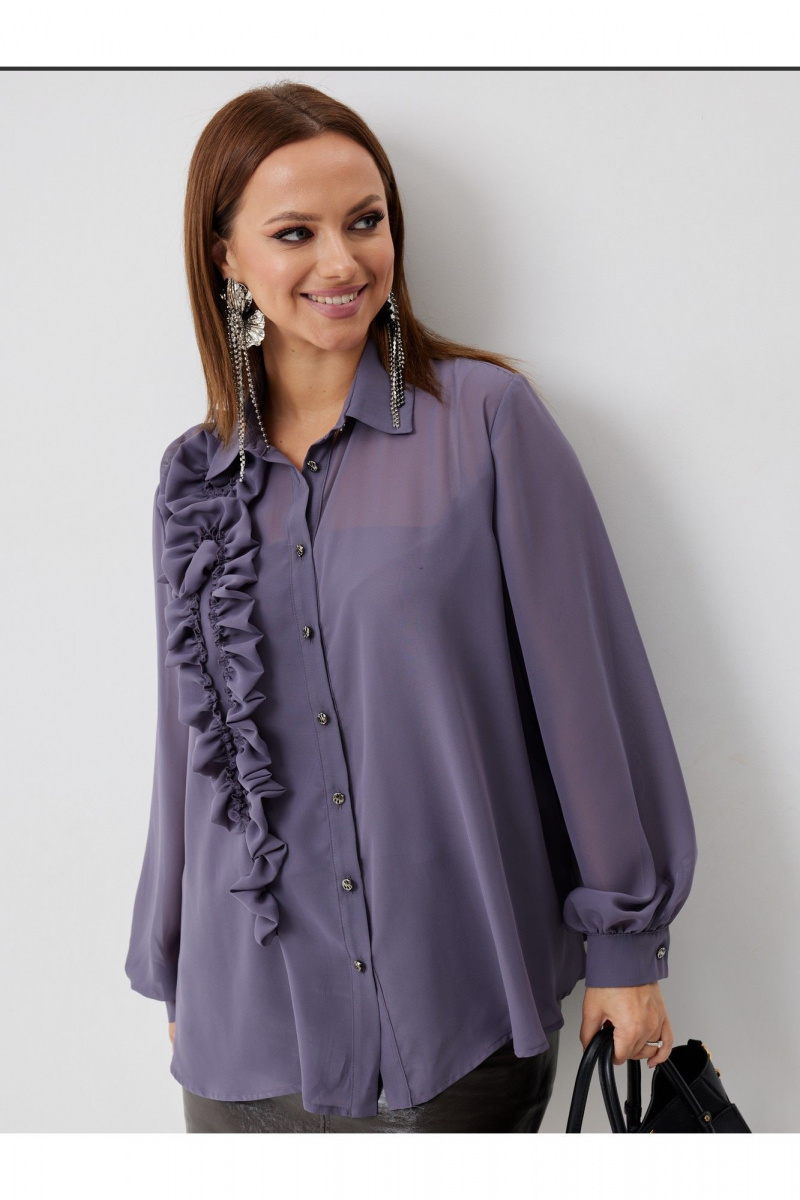 Блузы Condra 16300 серый-фиолетовый