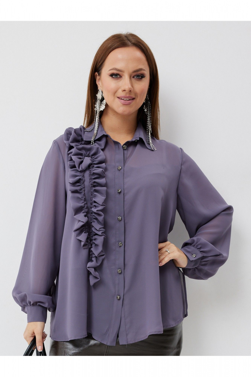 Блузы Condra 16300 серый-фиолетовый