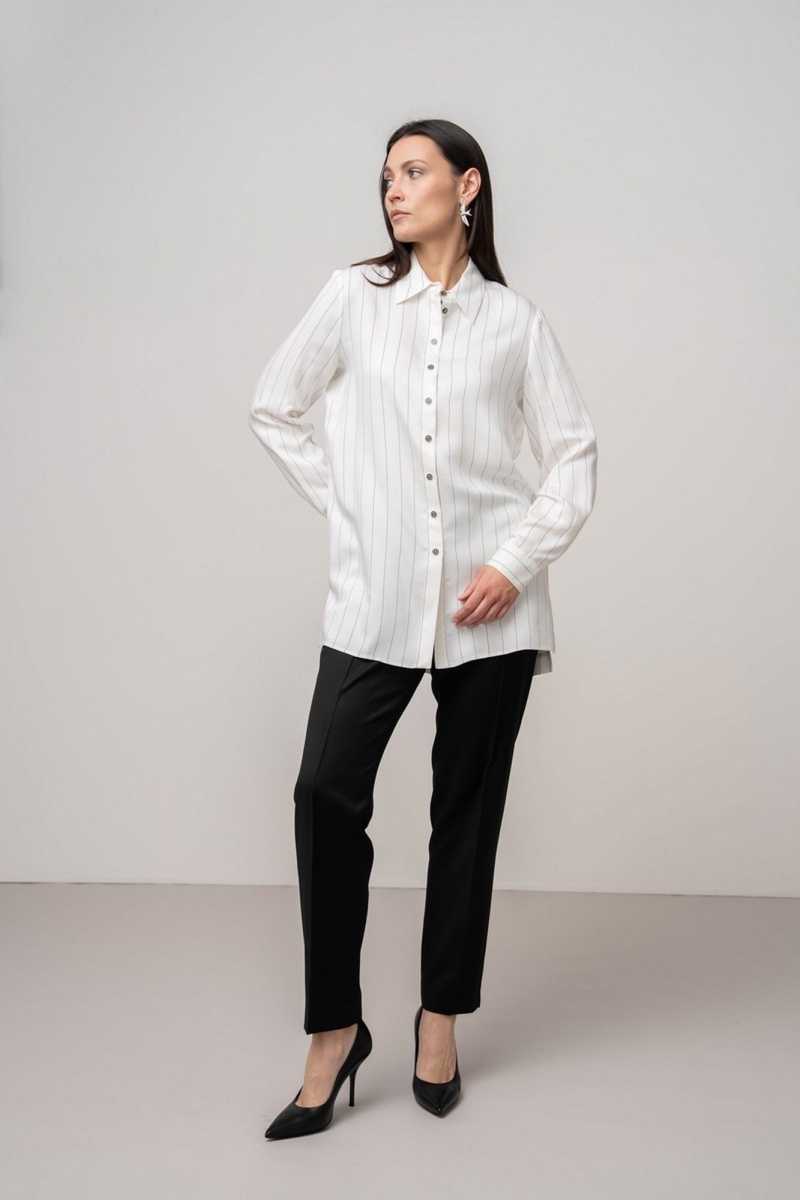 Блузы FASHION CENTRE В-4102 белый_в_полоску