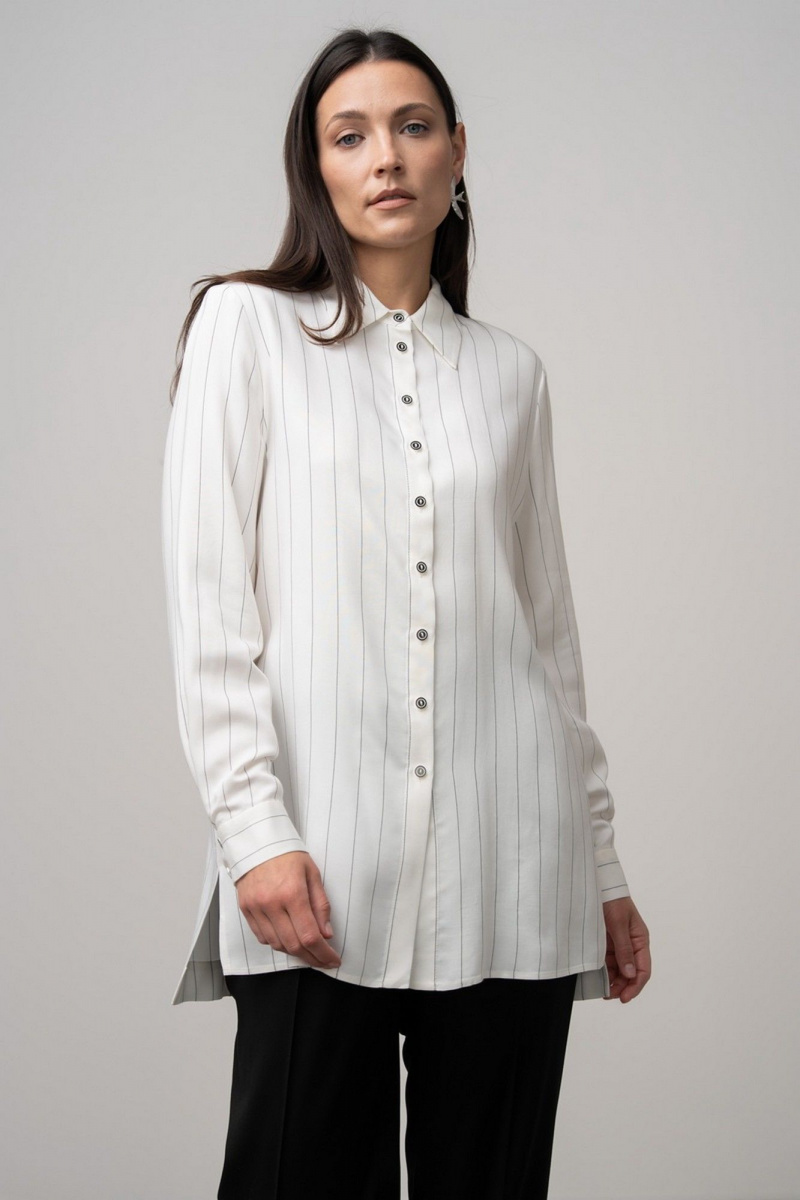 Блузы FASHION CENTRE В-4102 белый_в_полоску